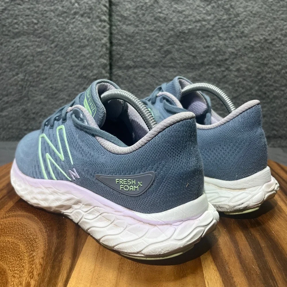 New Balance Fresh Foam EVOZ‎ Women's Running Shoes Blue Light Green Size 10.5D